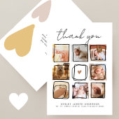 Schattigee Doodles Multi Foto Dank u Baby shower Bedankkaart