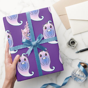 Schattigee doodsbange gost grappige stripboek gesc cadeaupapier