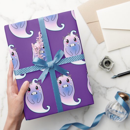 Schattigee doodsbange gost grappige stripboek gesc cadeaupapier