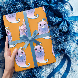 Schattigee doodsbange gost grappige stripboek gesc cadeaupapier