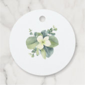 Schattigee doop en eerste verjaardag groene blader bedankjes labels (Achterkant)