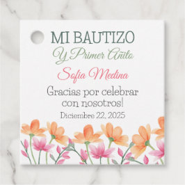 Schattigee doop en eerste verjaardag Waterverf Flo Bedankjes Labels