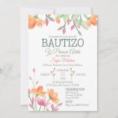 Schattigee doop en eerste verjaardag Waterverf Flo Kaart (Voorkant)