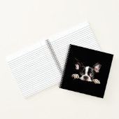 Schattigee Doordachte Boston Terrier Puppy Notitieboek (Binnen)