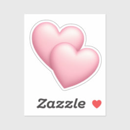 Schattigee Double Pink Hearts Emoji Sticker