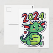 Schattigee Draak 2024 Briefkaart (Voorkant / Achterkant)