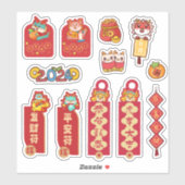 Schattigee Draak 2024 Chinees Maanjaar Nieuwjaar Sticker (Vel)