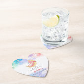 Schattigee Draak Dinosaurus Regenboog Ballon baby  Kartonnen Onderzetters (Insitu)