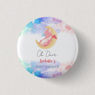 Schattigee Draak Dinosaurus Regenboog Ballon baby  Ronde Button 3,2 Cm