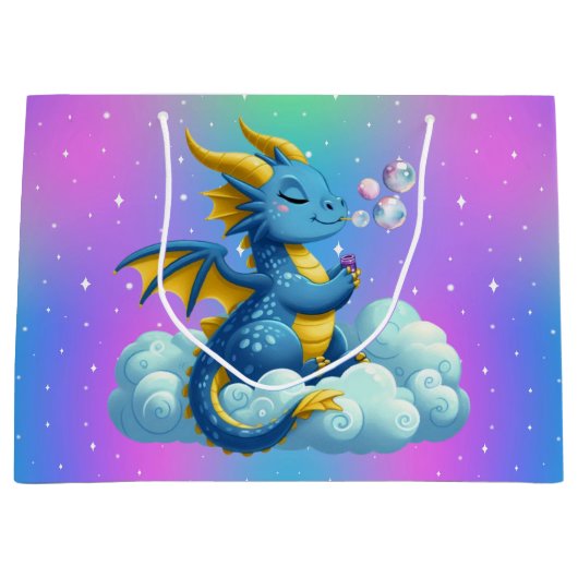 Schattigee draak/grillig groot cadeauzakje (Voorkant)