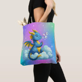 Schattigee draak/grillig tote bag (Dichtbij)