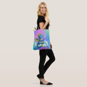 Schattigee draak/grillig tote bag (Op model)