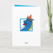 Schattigee draak met cadeaus Verjaardag Kaart (Achterkant)