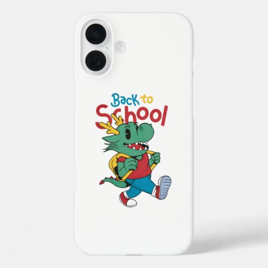 Schattigee draak terug naar school kunst Case-Mate iPhone case (Achterkant)