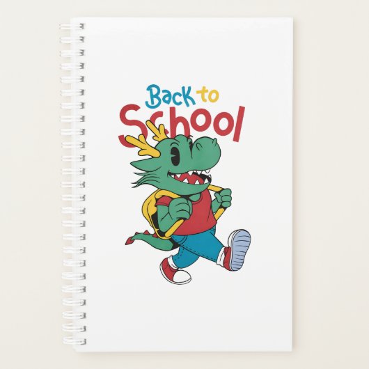 Schattigee draak terug naar school kunst planner (Voorkant)