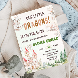 Schattigee Dragon Baby shower Party Kaart