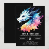 Schattigee Dragon Birthday Digital Kaart (Voorkant / Achterkant)