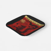 Schattigee Dragon Chinees Jaar 2024 Zodiac Verjaar Papieren Bordje (Gebogen)