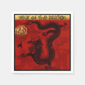 Schattigee Dragon Chinees Jaar 2024 Zodiac Verjaar Servet (Voorkant)