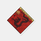 Schattigee Dragon Chinees Jaar 2024 Zodiac Verjaar Servet (Hoek)