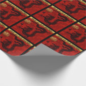 Schattigee Dragon Chinees Jaar Zodiac Verjaardag W Cadeaupapier (Hoek)