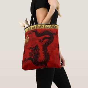 Schattigee Dragon Chinees Nieuwjaar Zodiac Verjaar Tote Bag