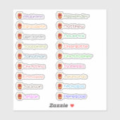 Schattigee Dragon Custom Meerdere Namen Stickers (Vel)