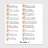Schattigee Dragon Custom Meerdere Namen Stickers (Vel)