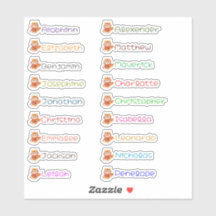 Schattigee Dragon Custom Meerdere Namen Stickers
