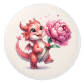 Schattigee Dragon Fantasy Liefhebbers Keramische Knop (Voorkant)