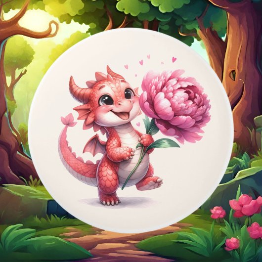 Schattigee Dragon Fantasy Liefhebbers Keramische Knop