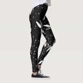 Schattigee Dragon Flies Pattern Design Zwart Leggings (Rechts)