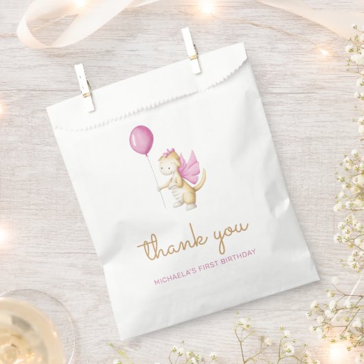 Schattigee Dragon Girl Verjaardag Bedankzakje (Geknipt)