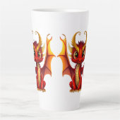 Schattigee Dragon Illustration voor Fantasy Lovers Latte Mok (Voorkant)