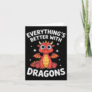 Schattigee Dragon Lover Volwassenen of Kinder Jong Kaart