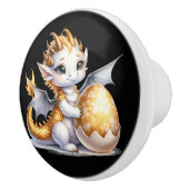 Schattigee Dragon Lovers Fantasy Keramische Knop (Rechts)