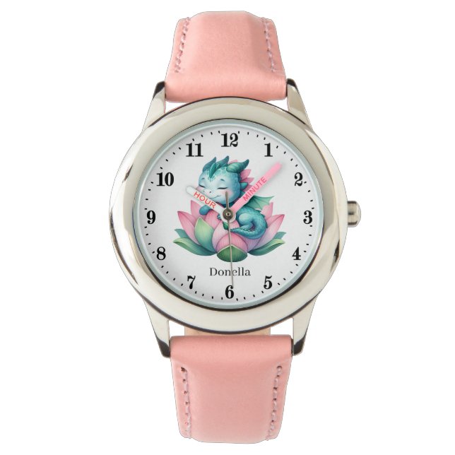 Schattigee Dragon-naam toevoegen Horloge (Voorkant)