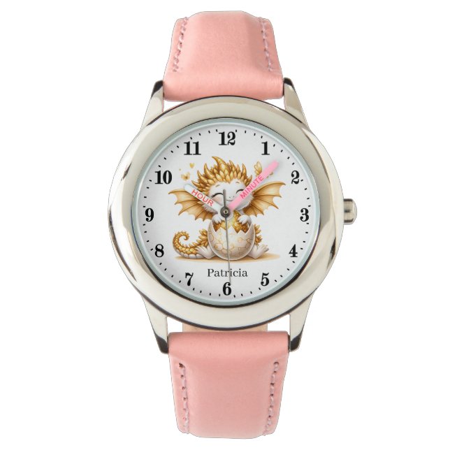 Schattigee Dragon-naam toevoegen Horloge (Voorkant)