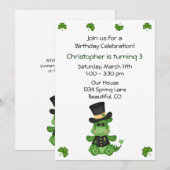 Schattigee Dragon St Patrick's Day verjaardagsuitn Kaart (Voorkant / Achterkant)