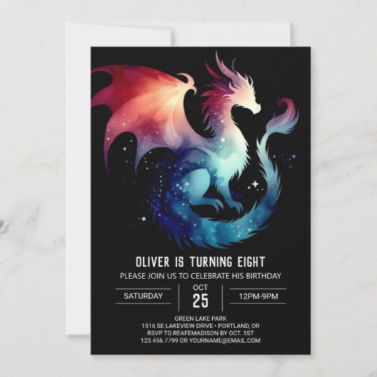 Schattigee Dragon Verjaardag Kaart (Voorkant)