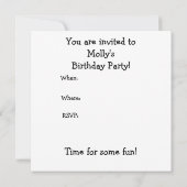 Schattigee Dragon Verjaardagsfeestje Nodig Wenskaa Save The Date (Achterkant)