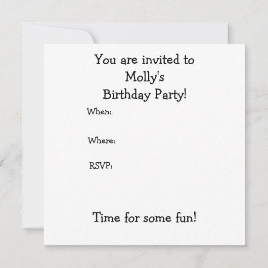 Schattigee Dragon Verjaardagsfeestje Nodig Wenskaa Save The Date (Achterkant)