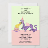 Schattigee Dragon verjaardagsfeestuitnodigingen Kaart (Voorkant)