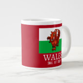 Schattigee Dragon Wales kleine maar pittige vlag C Grote Koffiekop (Voorkant rechts)