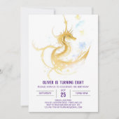 Schattigee Dragon Whimsy Verjaardag Kaart (Voorkant)