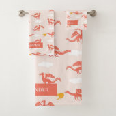 Schattigee Dragon Wild Pattern Gepersonaliseerde n Bad Handdoek (Insitu)
