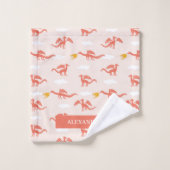 Schattigee Dragon Wild Pattern Gepersonaliseerde n Bad Handdoek (Wasdoekje)