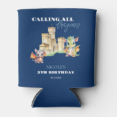 Schattigee Dragons Castle Fairytale Navy Kids Verj Blikjeskoeler (Voorkant)