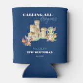 Schattigee Dragons Castle Fairytale Navy Kids Verj Blikjeskoeler (Achterkant)