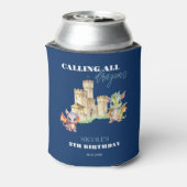 Schattigee Dragons Castle Fairytale Navy Kids Verj Blikjeskoeler (Blikje Achterkant)